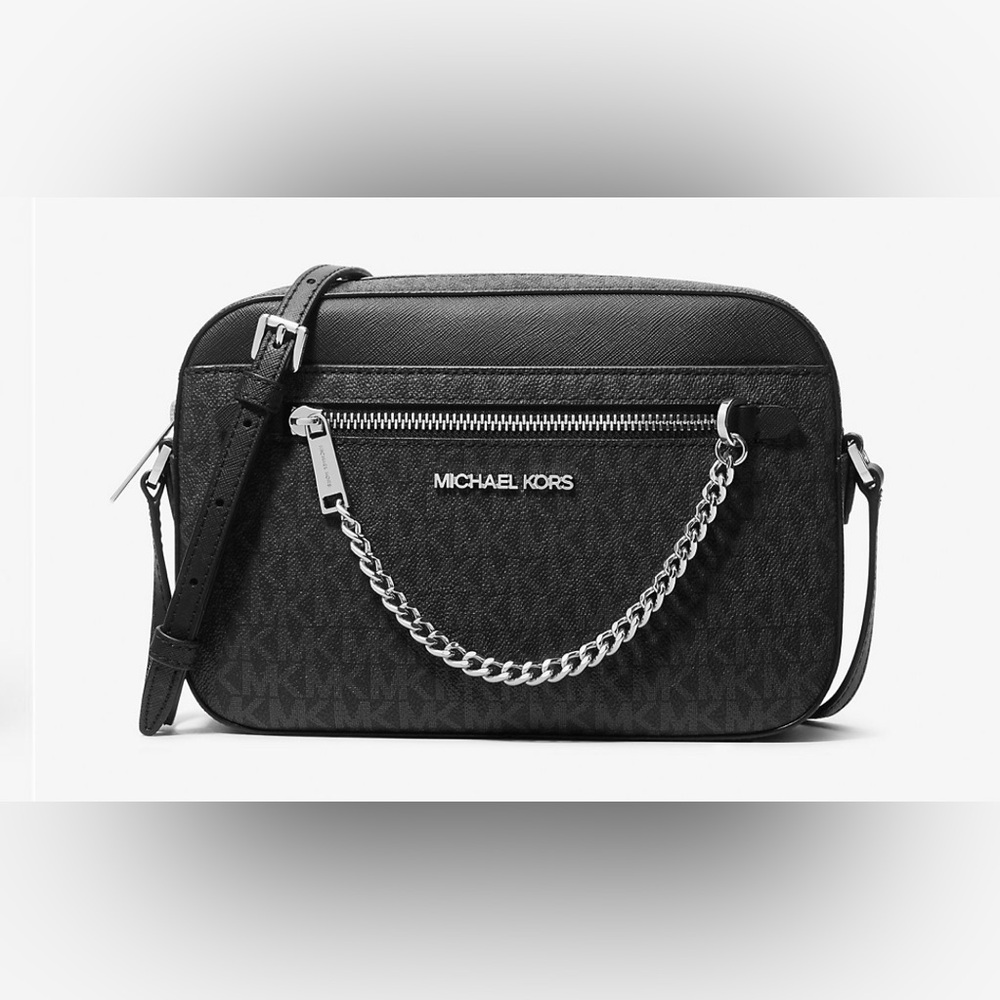 Michael Kors Jet Set Large Logo Crossbody Bag-(#0164) - Picture 2 of 6